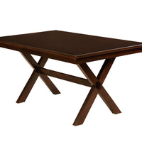 Wood Dining Table, Dark Cherry Brown