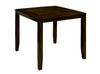 5Piece Wooden Counter Height Table Set In Dark Oak Brown