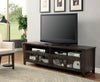 72" Wooden TV Stand With 2 Cabinets and 2 Open Shelves In Brown