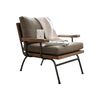 Fabric Upholstered Accent Chair, In Brown And Black