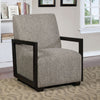 Transitional Style Accent Chair With Padded Upholstery, Gray And Black