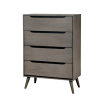 MidCentury Wooden Chest, Gray