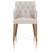 upholstered Dining Chair With Impressive Stitching And Button Tufting Details