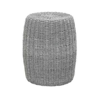 Intricate Rope Weave Design Accent Table, Gray