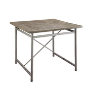 Metal Frame Counter Height Table with Wooden Top, Gray