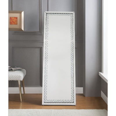 Accent Standing Mirror with Round Crystal Inserts