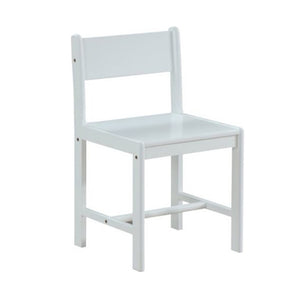 Low Rise Wooden Side Chair In White Finish
