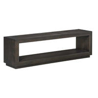 Wooden Rectangular Bench with Open Bottom Shelf, Gray