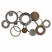 Clusters of Overlapping Circles Metal Wall Decor with Cutout Details, Multicolor