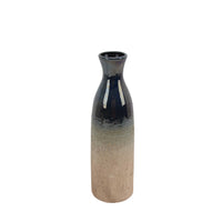 Contemporary Ceramic Bottle Vase with Narrow Neck, Multicolor