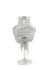 Steel and Aluminium Table Lamp with Chain Accent, Silver