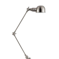 Metal Table Task Lamp with Round Base and Flexible Neck, Silver