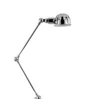 Decorative Metal Table Task Lamp with Flexible Neck and Round Base, Silver