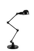 Metal Table Lamp with Flexible Neck Design and Round Base, Black