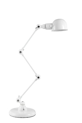 Stylish Adjustable Table Lamp with Sturdy Metal Body, White