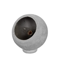 Robust Accent Lamp with Concrete Spherical Shaped Shade, Gray and Silver