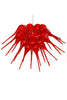 Uniquely  Deigned Glass Pieces Cluster Hanging Chandelier, Red