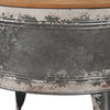 Distressed Wood and Metal Storage Coffee Table with Hinged Lift Top, Brown and Gray