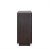 Wooden Server with Two Side Door Storage Cabinets and Stemware Rack, Espresso Brown