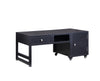 Rectangular Convertible Coffee Table with Spacious Storage and Castors, Black