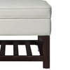 Leatherette Upholstered Wooden Cocktail Table with Lift Top Storage, White  and Brown