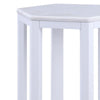 Hexagonal Shape Wooden End Table with Marble Top, Pack of Two, White