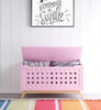 Wooden Chest with Tapered Legs and Lift Top Storage, Pink and Brown