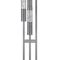 Contemporary Metal Floor Lamp with Three LED Glass Tubes, Silver