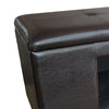 Leatherette Upholstered Wooden Pet Bench With Cutout For Easy Access, Brown