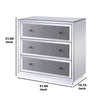 Three Drawers Wooden Cabinet, Clear
