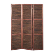 47" X 1.5" X 67" Decorative Brown Wood Bambusa Screen
