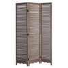 48" X 1" X 71" Decorative Brown Wood Tuscan Screen