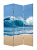 48" X 1" X 72" 3 Panel Multicolor Canvas Surf's Up Screen