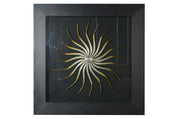 26'' X 2'' X 35''  Black Wood And Glass Shadow Box