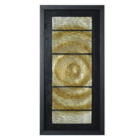 15'' X 2'' X 16'' Black And Gold Glass Shadow Box