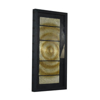 15'' X 2'' X 16'' Black And Gold Glass Shadow Box