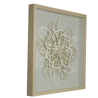 15'' X 2'' X 28'' Contemporary Natural Brown Wood Paper And Glass Shadow Box