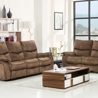 63'' X 40'' X 40'' Modern Light Brown Leather Sofa And Loveseat