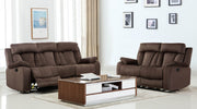 84'' X 38''  X 40' Modern Brown Leather Sofa And Loveseat