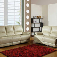 76'' X 40'' X 41'' Modern Beige Leather Sofa And Loveseat