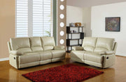 76'' X 40'' X 41'' Modern Beige Leather Sofa And Loveseat
