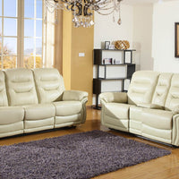 75'' X 40''  X 44'' Modern Beige Sofa With Console Loveseat