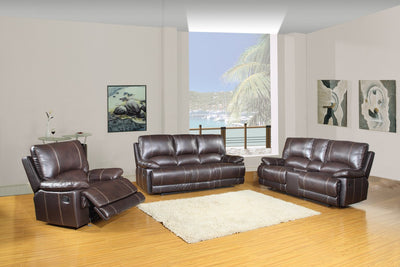 76'' X 40'' X 41'' Modern Brown Sofa Set With Console Loveseat