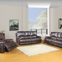 76'' X 40'' X 41'' Modern Brown Sofa Set With Console Loveseat