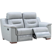 67'" X 41'"  X 41'" Modern Gray Leather Loveseat