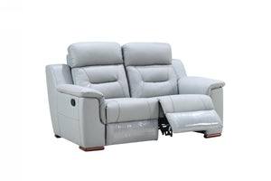 67'" X 41'"  X 41'" Modern Gray Leather Loveseat