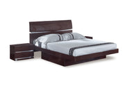 85'' X 72''  X 42.5'' Modern California King Wenge High Gloss Bed