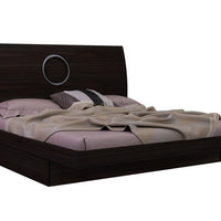 84'' X 87'' X 40'' Modern California King Wenge High Gloss Bed