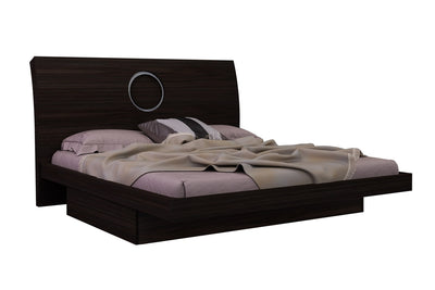 84'' X 87'' X 40'' Modern California King Wenge High Gloss Bed