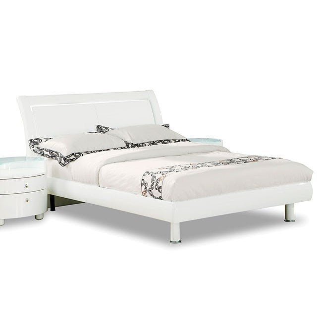 90'' X 95''  X 41'' Modern California King White High Gloss Bed